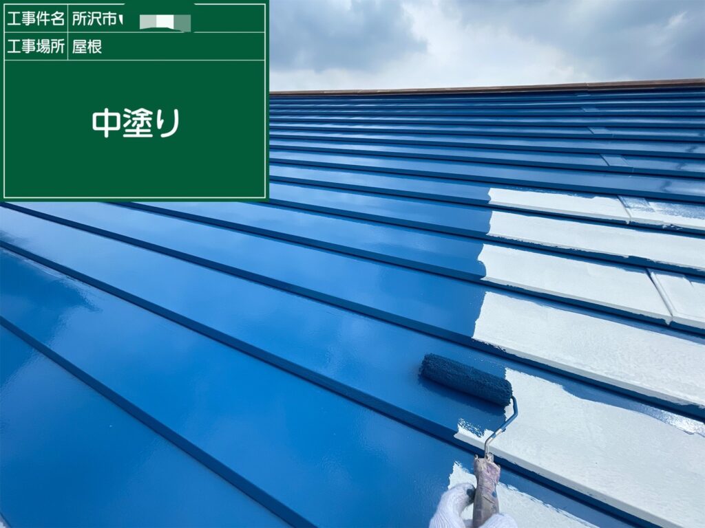 屋根塗装工事　プレマテックス　タテイルαサンクール