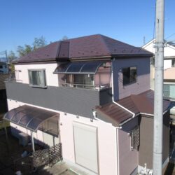 狭山市S様邸　屋根塗装 プレマテックス タテイルサンクール　外壁塗装 アステックシリコンREVO1000ｰIR